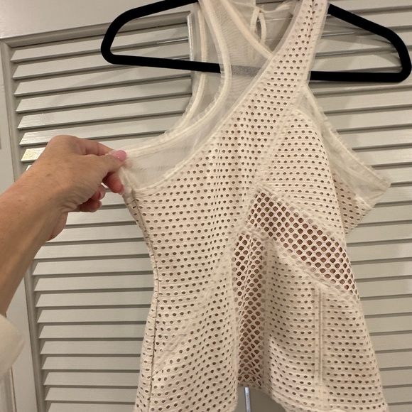 BCBGMaxAzria Cream Sleeveless Top - Picture 2 of 4